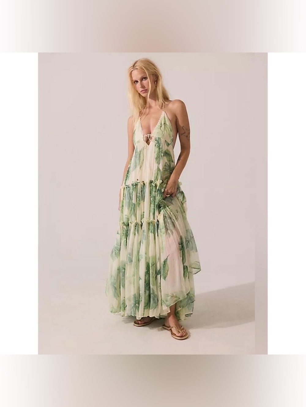 Free People Peaceful Palm Maxi Dress
Tiered Sundress Small